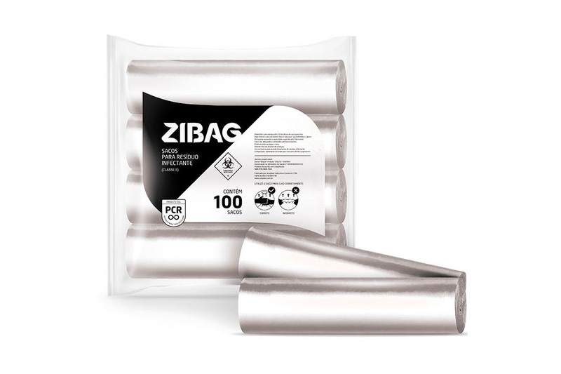 Saco para Lixo Hospitalar Branco - Zibag